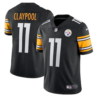 mens nike chase claypool black pittsburgh steelers vapor li